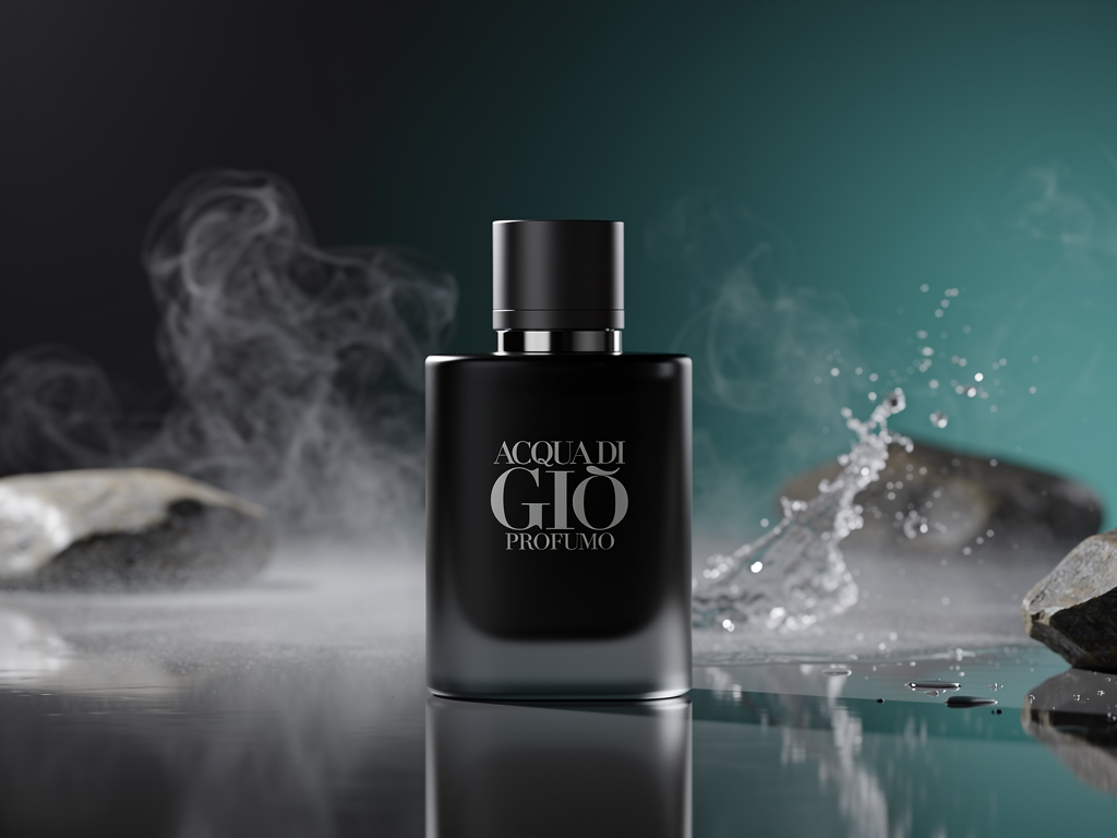 Acqua di Giò Profumo Testbericht Tiefe und Frische für den modernen Mann Giorgio Armani Acqua di Giò Profumo Herrenduft Flakon vor frischer Meereskulisse
