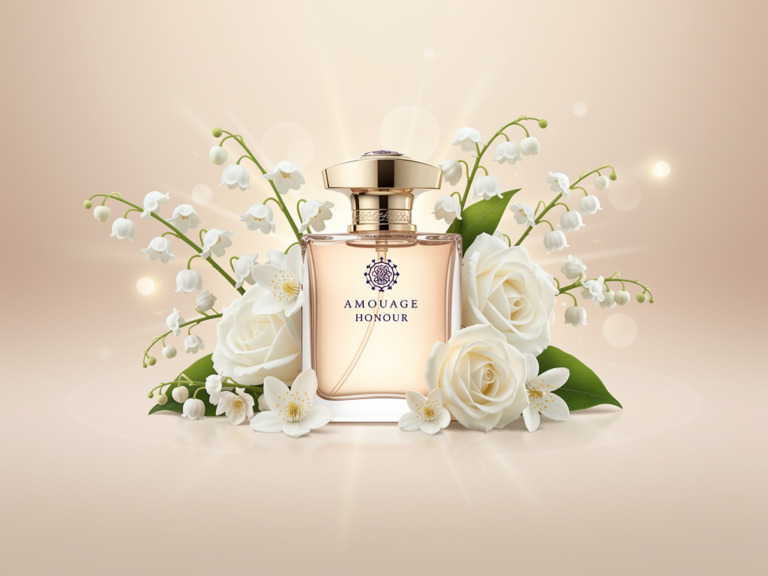 Weißblühender Charme und Eleganz des Amouage Honour Woman Duftes