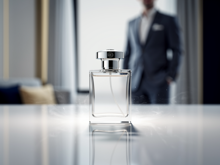 Amouage Reflection Man Luxusparfum Flakon vor edlem Hintergrund