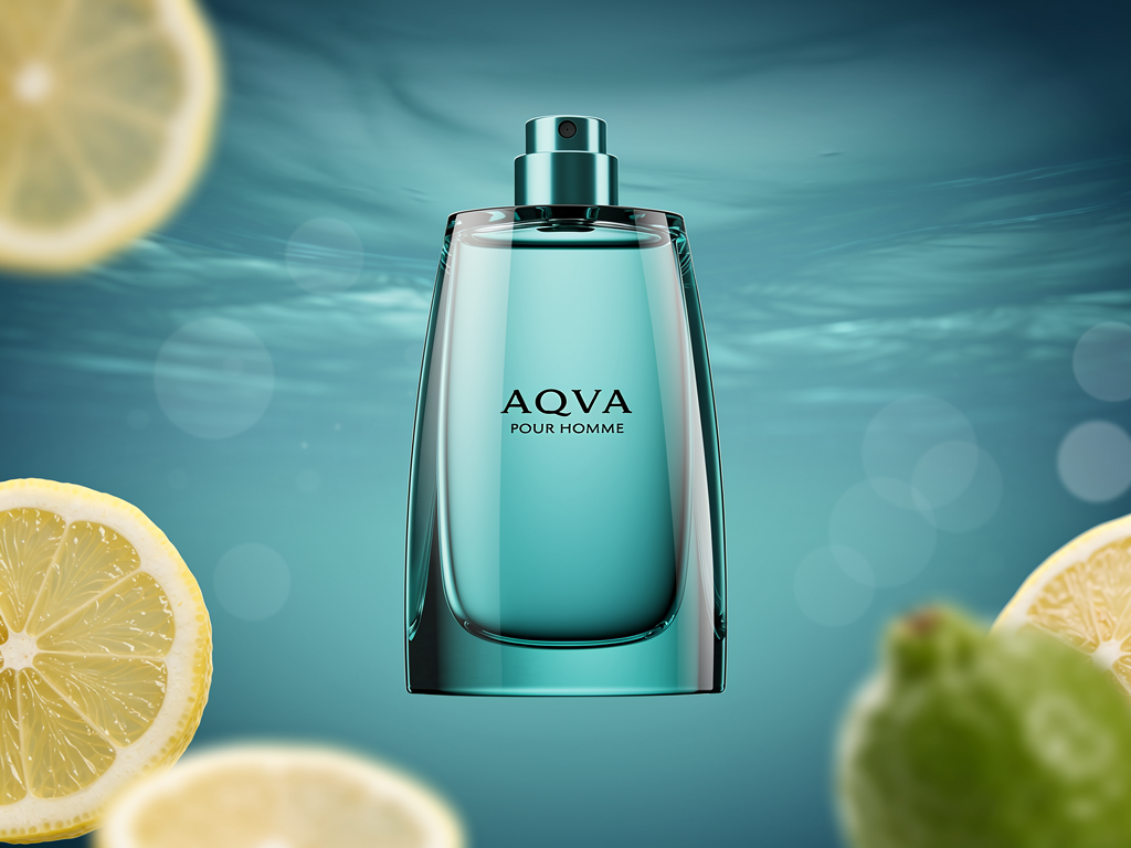 Bvlgari Aqva Pour Homme Test zeigt den maritimen Frischekick im Alltag Bvlgari Aqva Pour Homme Flakon vor maritimer frischer Meereskulisse im Alltag