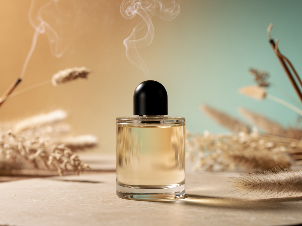 Ein tiefer Blick in Byredo Gypsy Water Bewertung und bohemian Duftwelten Byredo Gypsy Water Flakon vor orientalischem Hintergrund mit modernen Boho-Akzenten