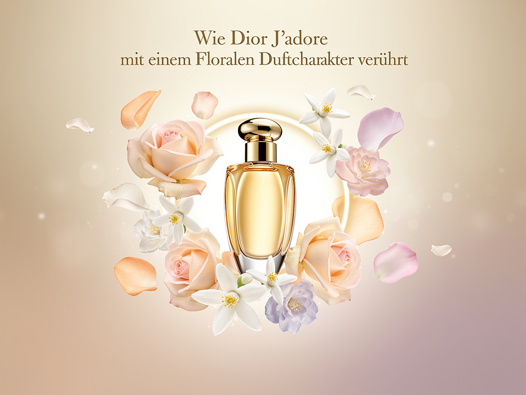 Wie Dior J’adore Damen mit einem floralen Duftcharakter verführt Eleganter floraler Duft von Dior J'adore mit Jasmin und Maiglöckchen