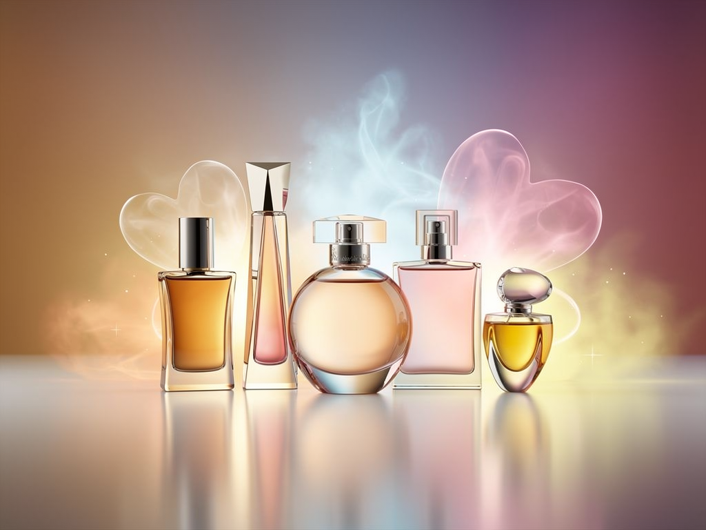 Finde deinen perfekten Duft und entdecke die passende Persönlichkeit dahinter Frau testet Parfum am Regal zur Auswahl passender Duft Persönlichkeiten