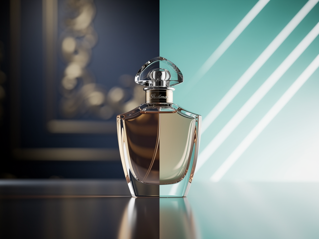 Im Guerlain Shalimar Test: Zwischen Klassik und moderner Duftkunst Guerlain Shalimar Flakon vor orientalischem Hintergrund im Luxustest