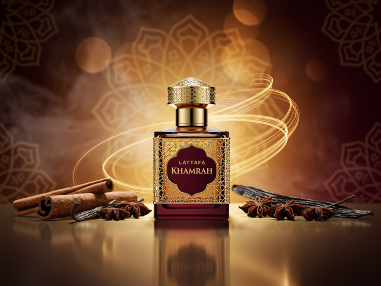 Lattafa Khamrah Flakon mit orientalischem Duft im eleganten Design