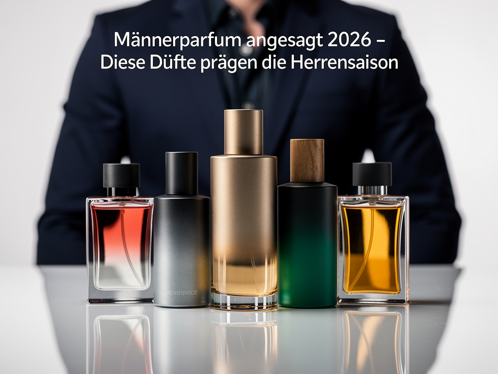 Männerparfum angesagt 2026 – Diese Düfte prägen die Herrensaison Moderne Männerparfums 2026 mit frischen holzigen und würzigen Duftnoten