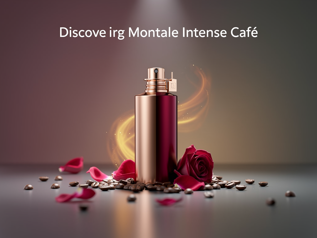 Montale Intense Cafe als unisex Duft entdecken ein süß-würziges Erlebnis Montale Intense Cafe Flakon vor warmen Kaffeebohnen und Vanille unisex Duft