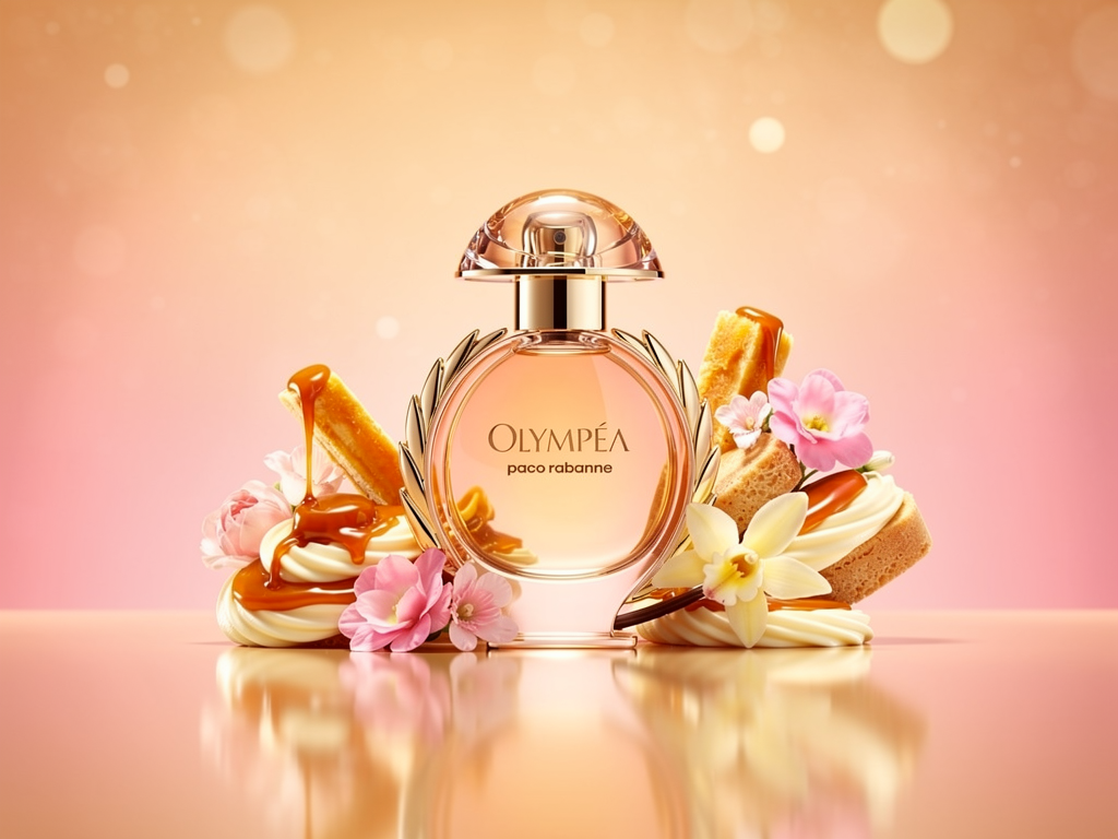 Paco Rabanne Olympea Test zeigt ob der Duft wirklich göttlich süß überzeugt Flakon von Paco Rabanne Olympea mit elegantem Design und gourmand-süßer Duftnote