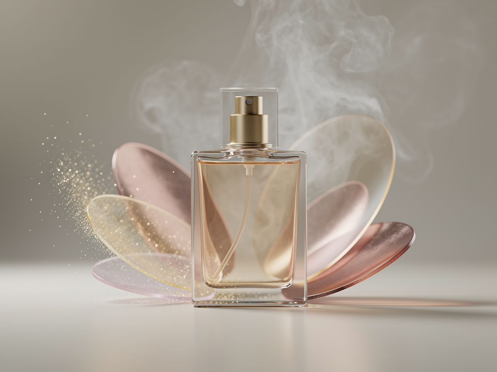 Mit der optimalen Parfum Dosierung Fehler vermeiden und langanhaltend duften Frau sprüht Parfum sparsam auf Handgelenk für optimale Dosierung und langanhaltenden Duft