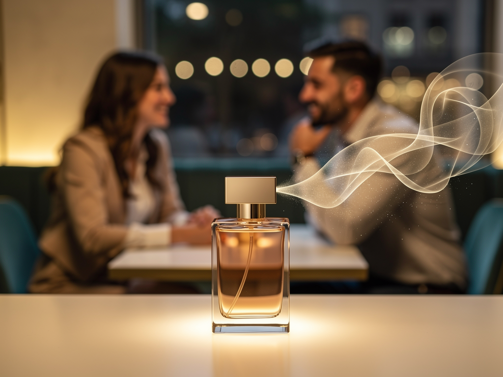 Mit dem richtigen Parfum erste Dates entspannt und selbstbewusst erleben Frau entspannt beim ersten Date mit passendem Parfum für selbstbewusstes Auftreten