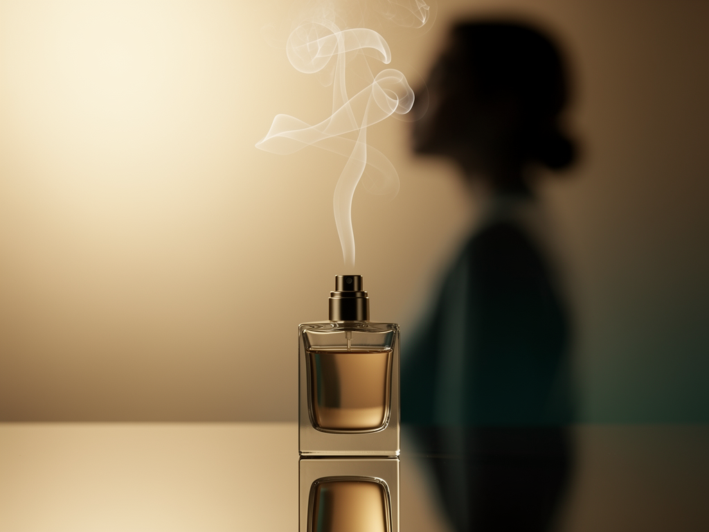 So setzen Sie Ihr Parfum wirkungsvoll als persönliches Statement ein Frau trägt elegant Parfum als persönliches Statement und Ausdruck ihrer Persönlichkeit