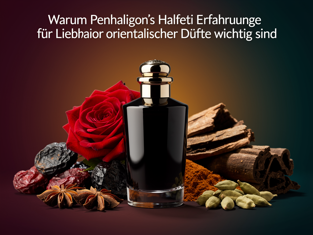 Warum Penhaligon’s Halfeti Erfahrungen für Liebhaber orientalischer Düfte wichtig sind Penhaligon's Halfeti Flakon unisex orientalischer Duft auf dunklem Hintergrund