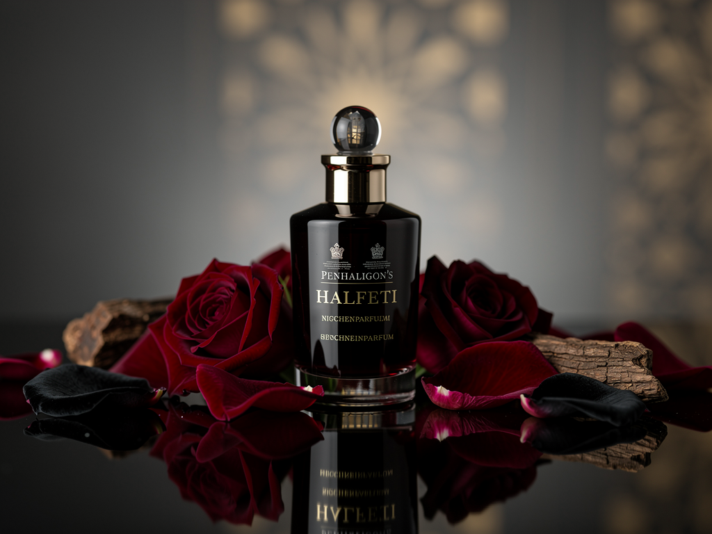 Penhaligon’s Halfeti Test: So einzigartig duftet der geheimnisvolle Rosen-Oud Penhaligon's Halfeti Flakon mit Rosen und Oud Duftdetails im Test