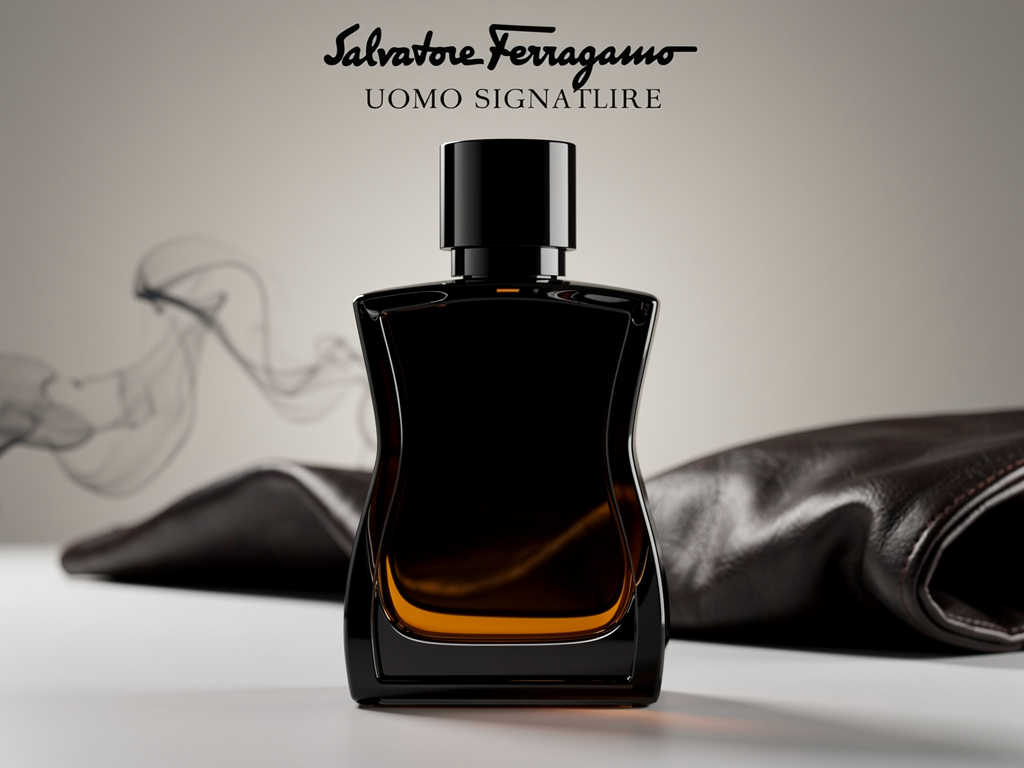 Salvatore Ferragamo Uomo Signature Eau de Parfum meine persönliche Duftentdeckung Salvatore Ferragamo Uomo Signature Eau de Parfum Flakon vor dunklem Hintergrund