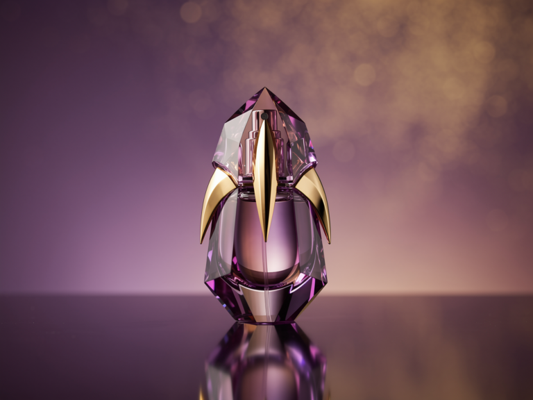 Flakon von Thierry Mugler Alien mit mystischem und sinnlichem Damenduft Hintergrund