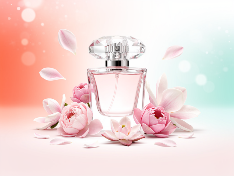 Versace Bright Crystal Parfumflakon mit rosa Kristall verschluss im Sommerlicht