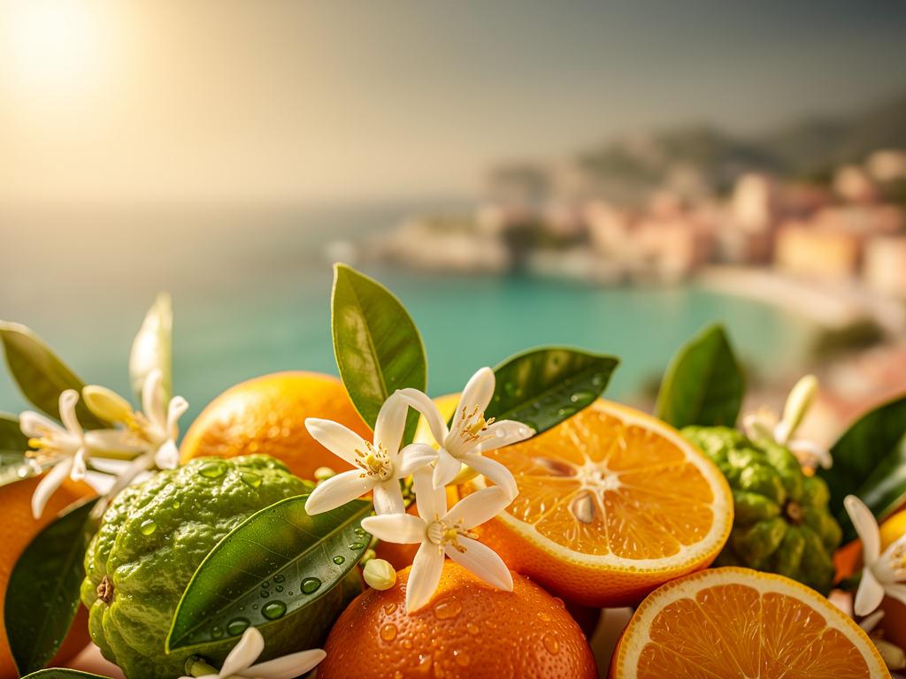 Zegna Mediterranean Neroli Test – Frisch-zitrische Eleganz der italienischen Küste Zegna Mediterranean Neroli Duftflakon vor mediterraner Küstenlandschaft und Orangenblüten